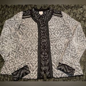 🔥Chicos Size 1 (M/8) women’s like NEW jacket. Beautiful fabrication and detail!